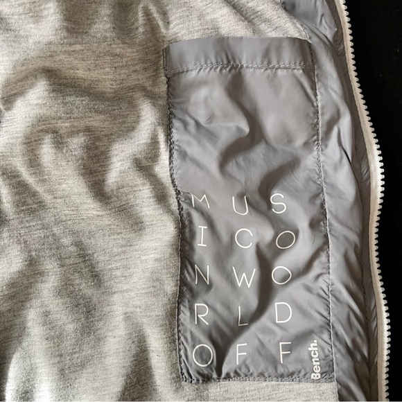 Bench Women’s Small Puffer Vest with Hood Gray - Picture 6 of 8